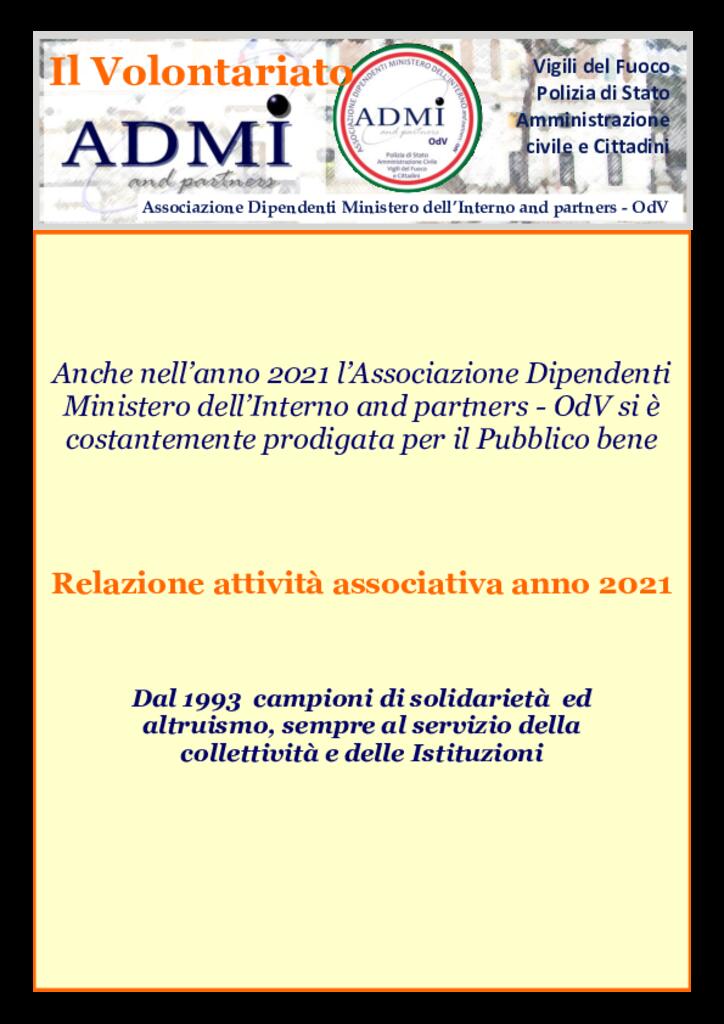 Relazione attività ADMI 2021